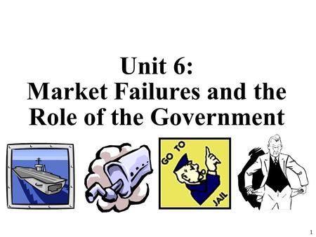 Market Failures and the Role of the Government