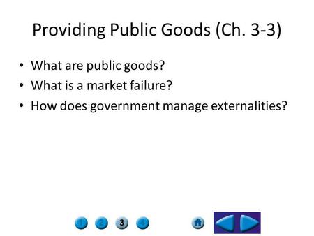 Providing Public Goods (Ch. 3-3)