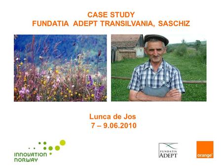 CASE STUDY FUNDATIA ADEPT TRANSILVANIA, SASCHIZ Lunca de Jos 7 – 9.06.2010.