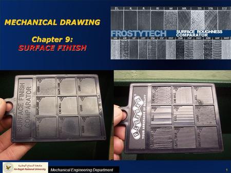 MECHANICAL DRAWING Chapter 9: SURFACE FINISH