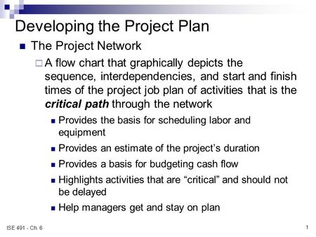 Developing the Project Plan