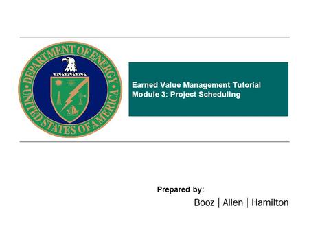 Module 3: Project Scheduling