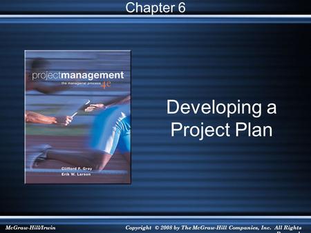 Developing a Project Plan