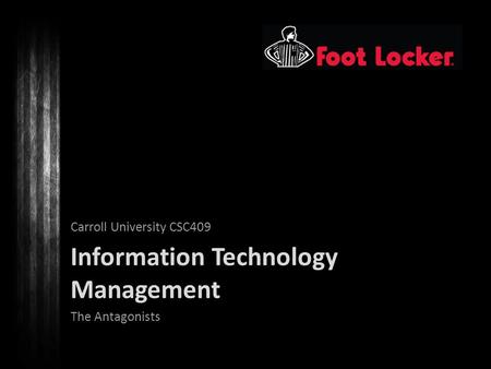 Information Technology Management Carroll University CSC409 The Antagonists.