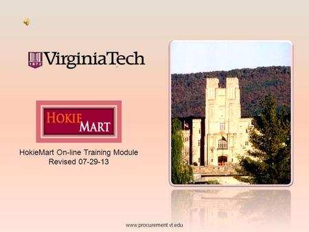 HokieMart On-line Training Module