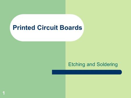 Printed Circuit Boards