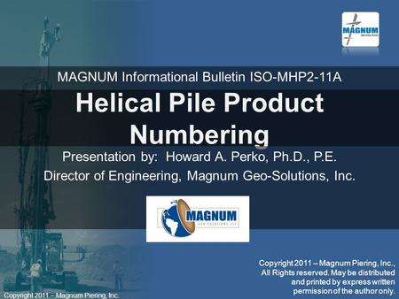 Helical Pile Product Numbering