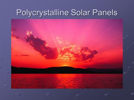 Polycrystalline Solar Panels