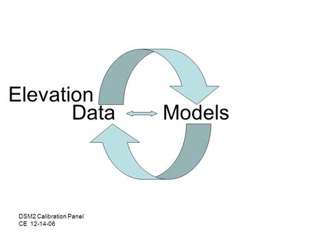 DSM2 Calibration Panel CE 12-14-06 DataModels Elevation.