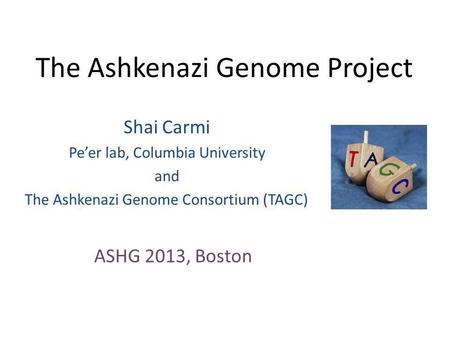 The Ashkenazi Genome Project