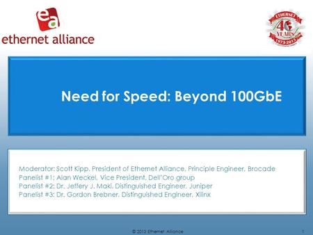 Need for Speed: Beyond 100GbE