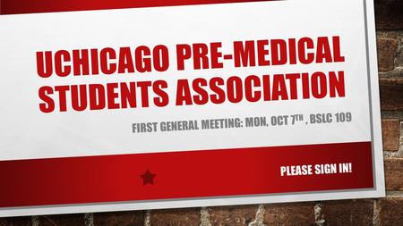 Uchicago Pre-Medical Students Association