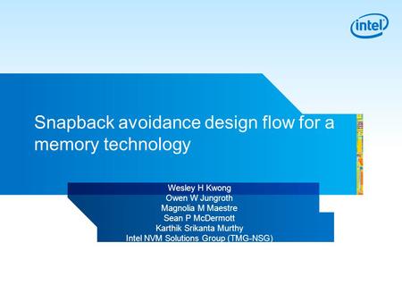 Snapback avoidance design flow for a memory technology