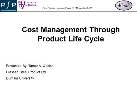 Cost Management Through Product Life Cycle