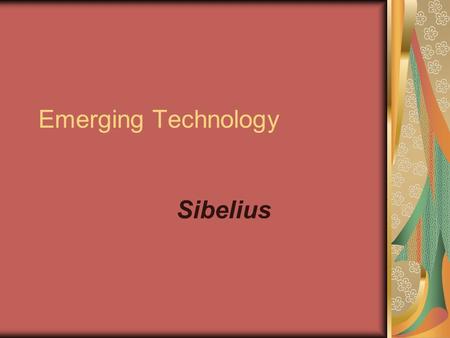 Emerging Technology Sibelius Grade Range6-8 th Grade Tim McCarthy of Glenn Hills Middle School and Ron Foster of Milwaukee Symphony Orchestra.