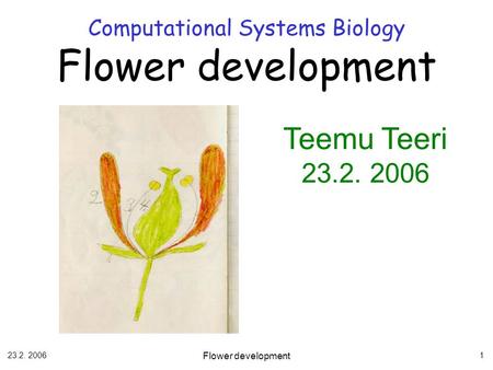 Computational Systems Biology