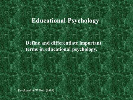 Educational Psychology