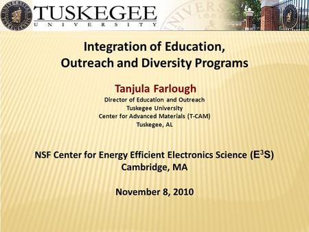 Integration of Education, Outreach and Diversity Programs