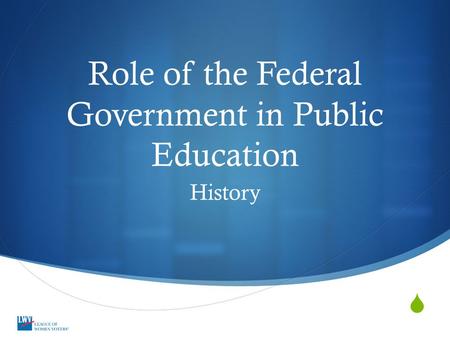 Role of the Federal Government in Public Education