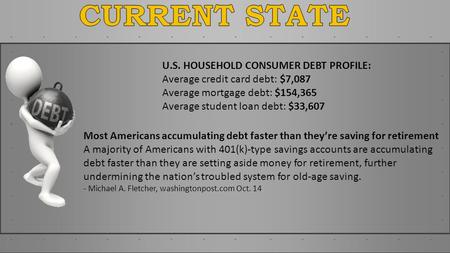 Most Americans accumulating debt faster than theyre saving for retirement A majority of Americans with 401(k)-type savings accounts are accumulating debt.