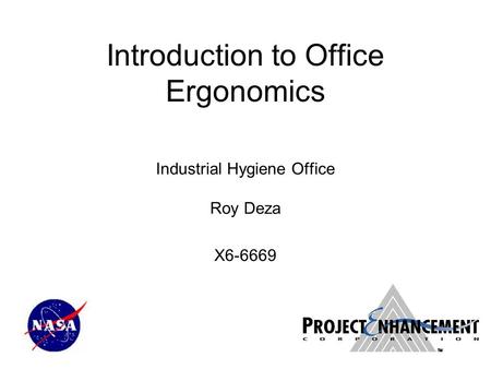 Introduction to Office Ergonomics