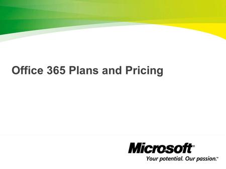 Office 365 Plans and Pricing