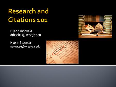 Research and Citations 101