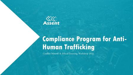 Compliance Program for Anti-Human Trafficking