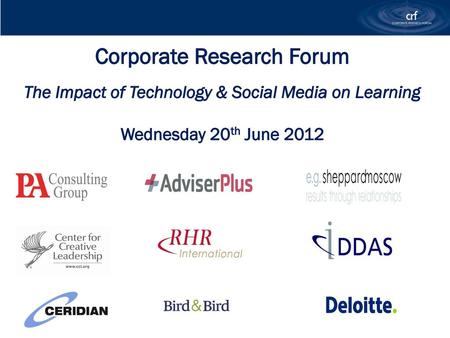 Corporate Research Forum