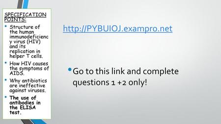 Go to this link and complete questions 1 +2 only!