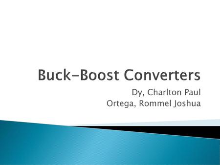 Buck-Boost Converters