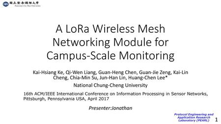 A LoRa Wireless Mesh Networking Module for Campus-Scale Monitoring