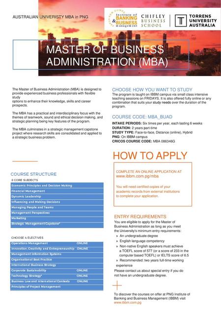 HOW TO APPLY MASTER OF BUSINESS ADMINISTRATION (MBA)