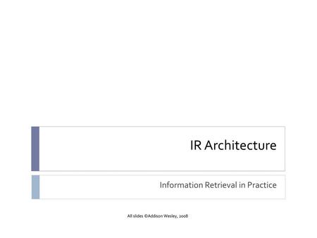 Information Retrieval in Practice