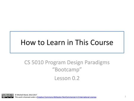 How to Learn in This Course