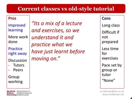 Current classes vs old-style tutorial