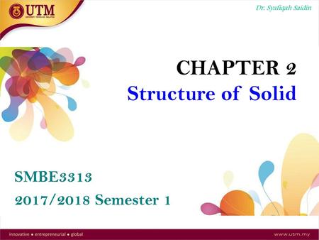 CHAPTER 2 Structure of Solid