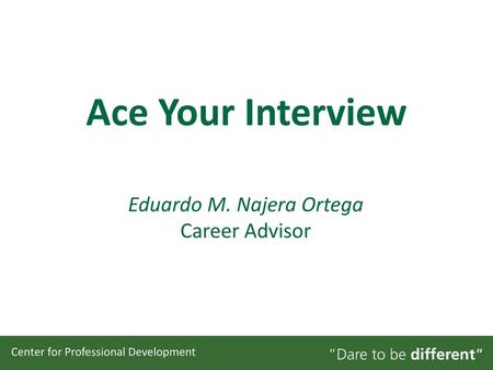 Eduardo M. Najera Ortega Career Advisor