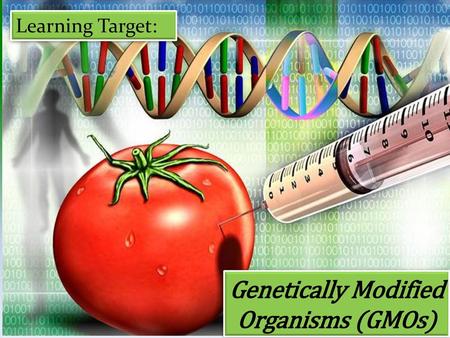 Genetically Modified Organisms (GMOs)