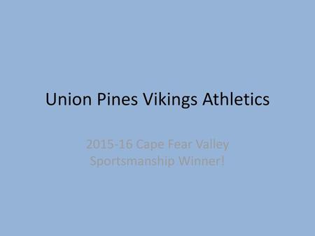 Union Pines Vikings Athletics