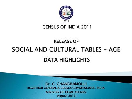 SOCIAL AND CULTURAL TABLES - AGE