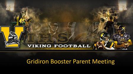 Gridiron Booster Parent Meeting