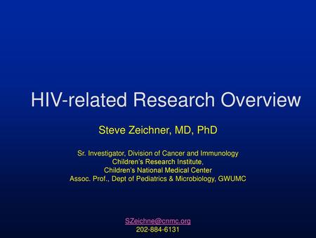 HIV-related Research Overview