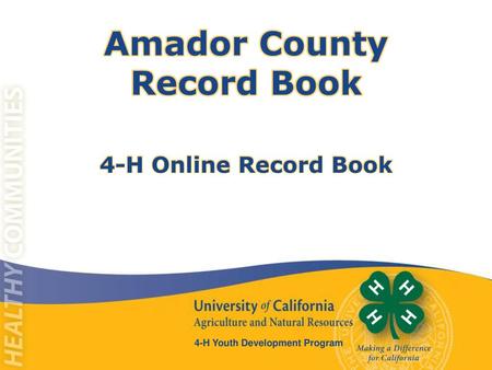 Amador County Record Book