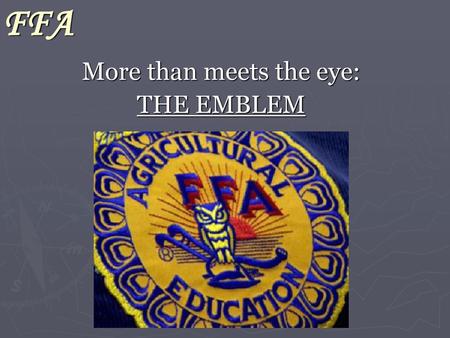 More than meets the eye: THE EMBLEM