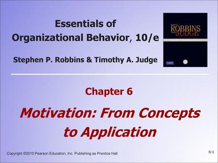 Chapter 6 Motivation: From Concepts to Application