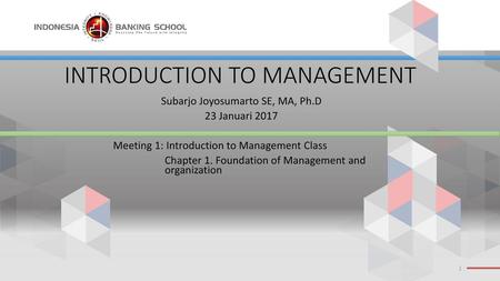 INTRODUCTION TO MANAGEMENT