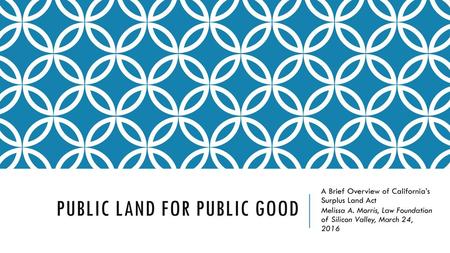 Public land for public good