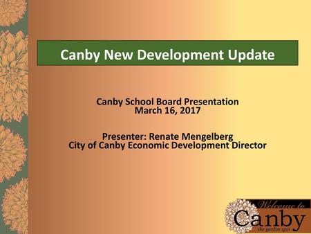 Canby New Development Update