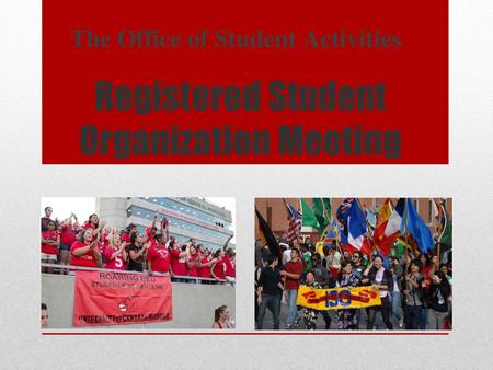 Registered Student Organization Meeting